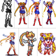 Illustration for article titled The Sailor Scouts Dont Look Half Bad as Retro Game Sprites
